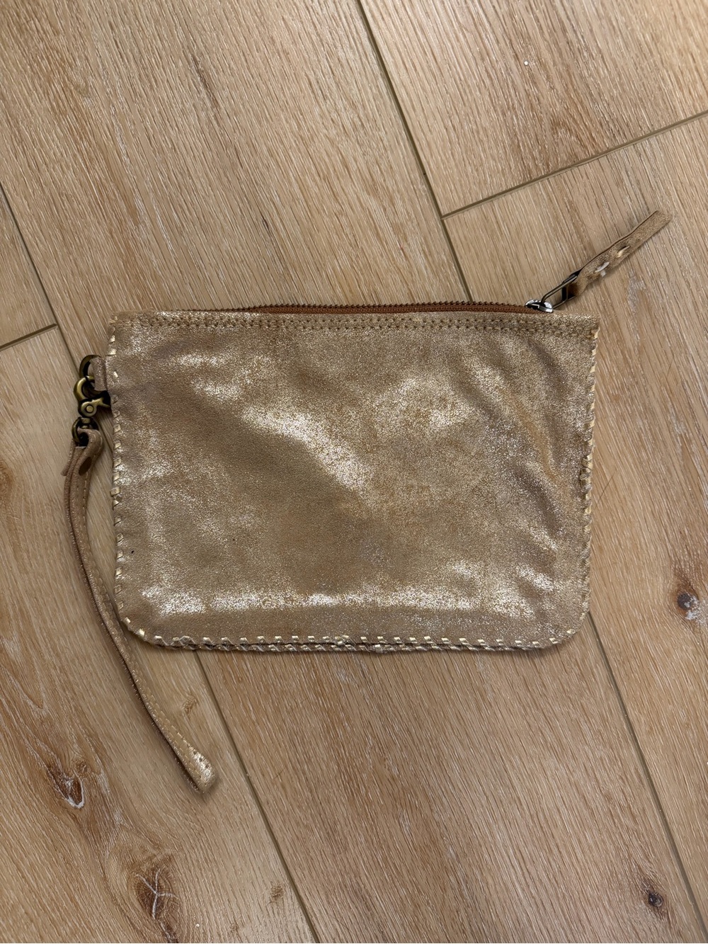 Metallic Wristlet Clutch